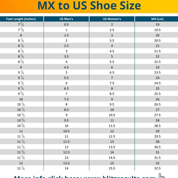 Shoe Size Chart Tamplets - Picture 7 of 10